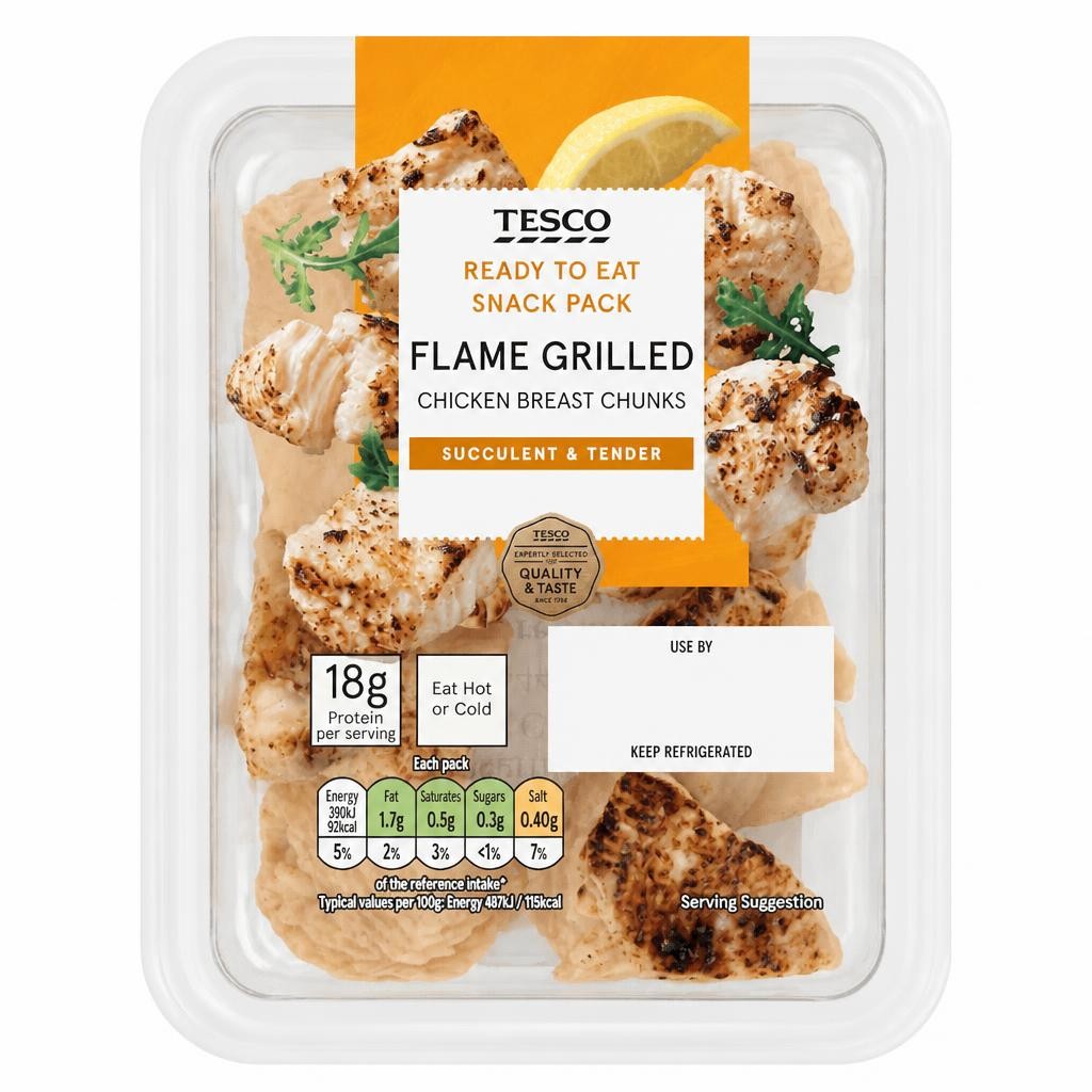Tesco Flamegrilled Chicken Breast Chunks 80g