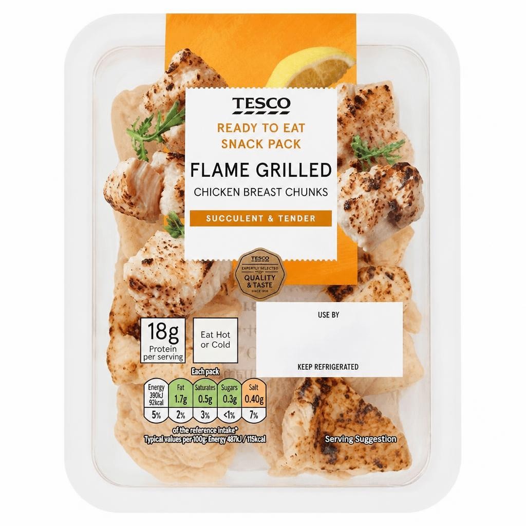 Tesco Flamegrilled Chicken Breast Chunks 80g