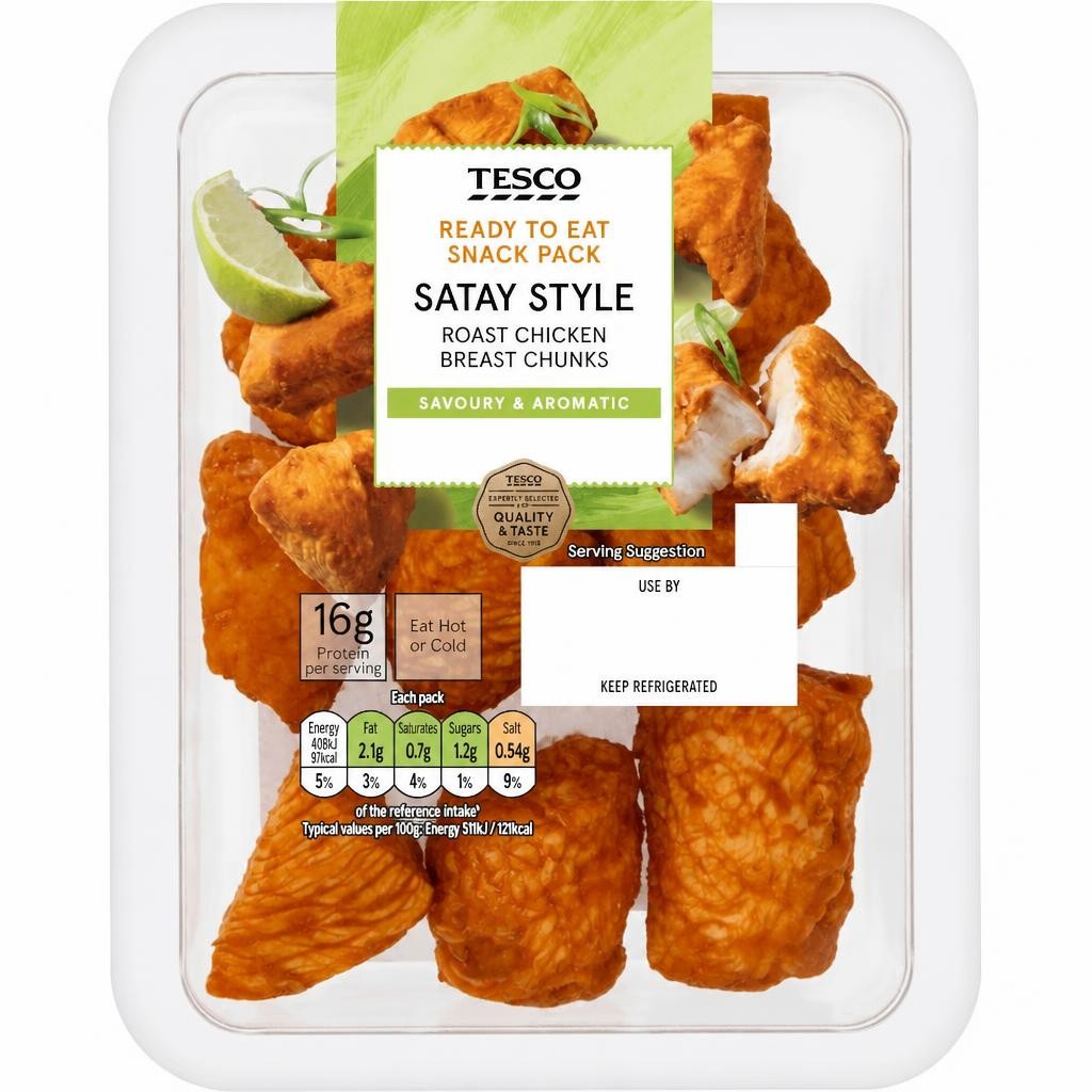 Tesco Satay Style Roast Chicken Breast Chunks 80g