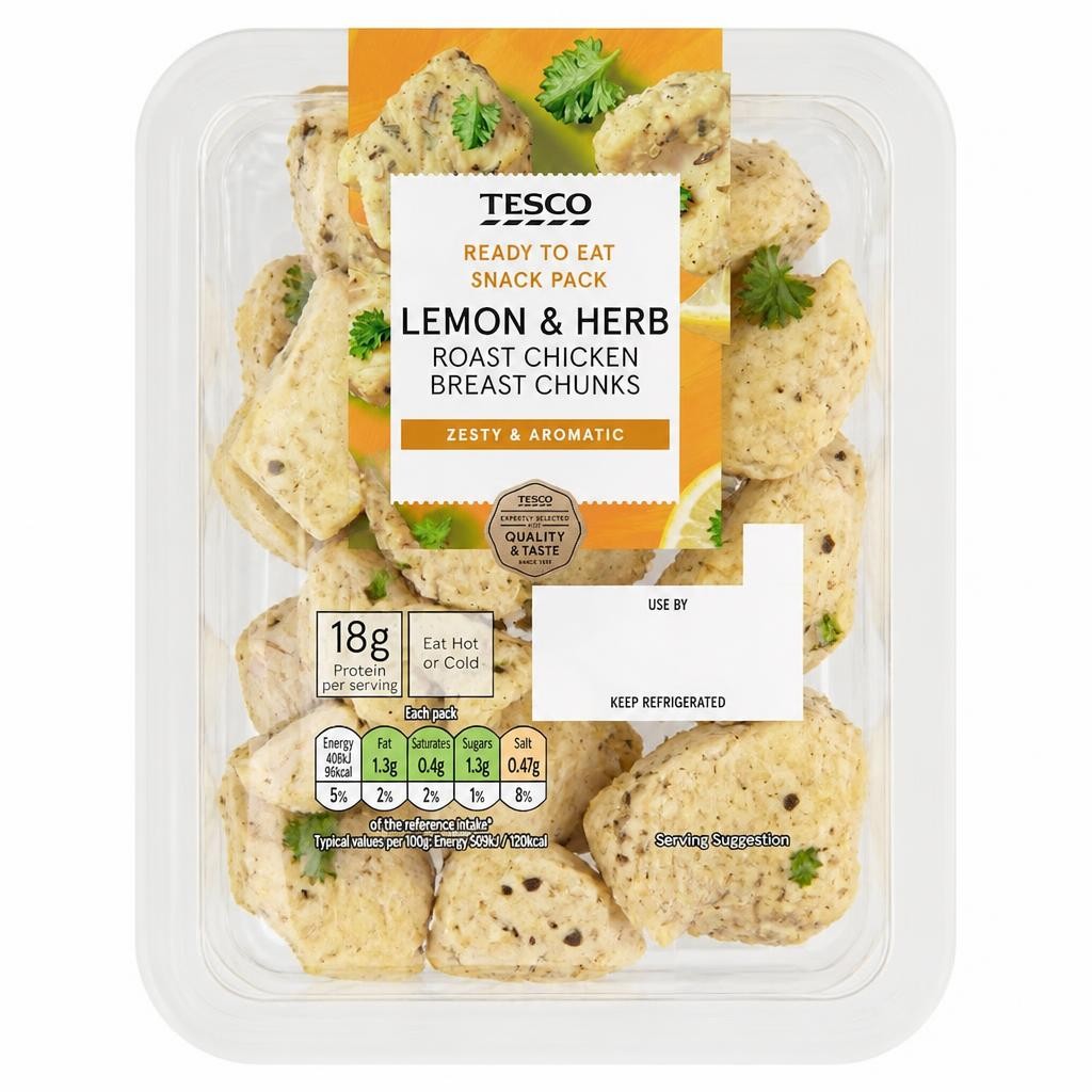 Tesco Lemon & Herb Roast Chicken Breast Chunks 80g