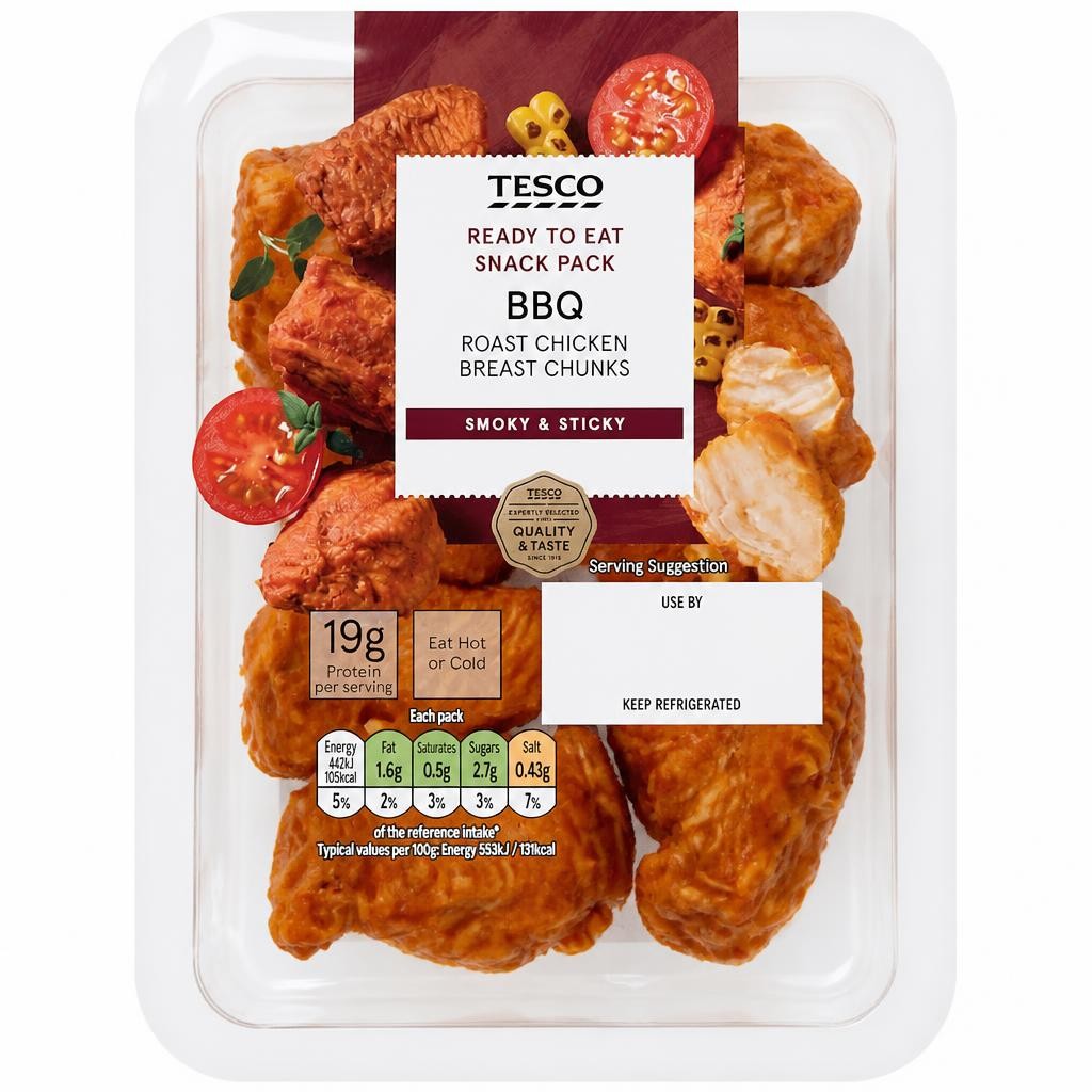 Tesco BBQ Roast Chicken Breast Chunks 80g