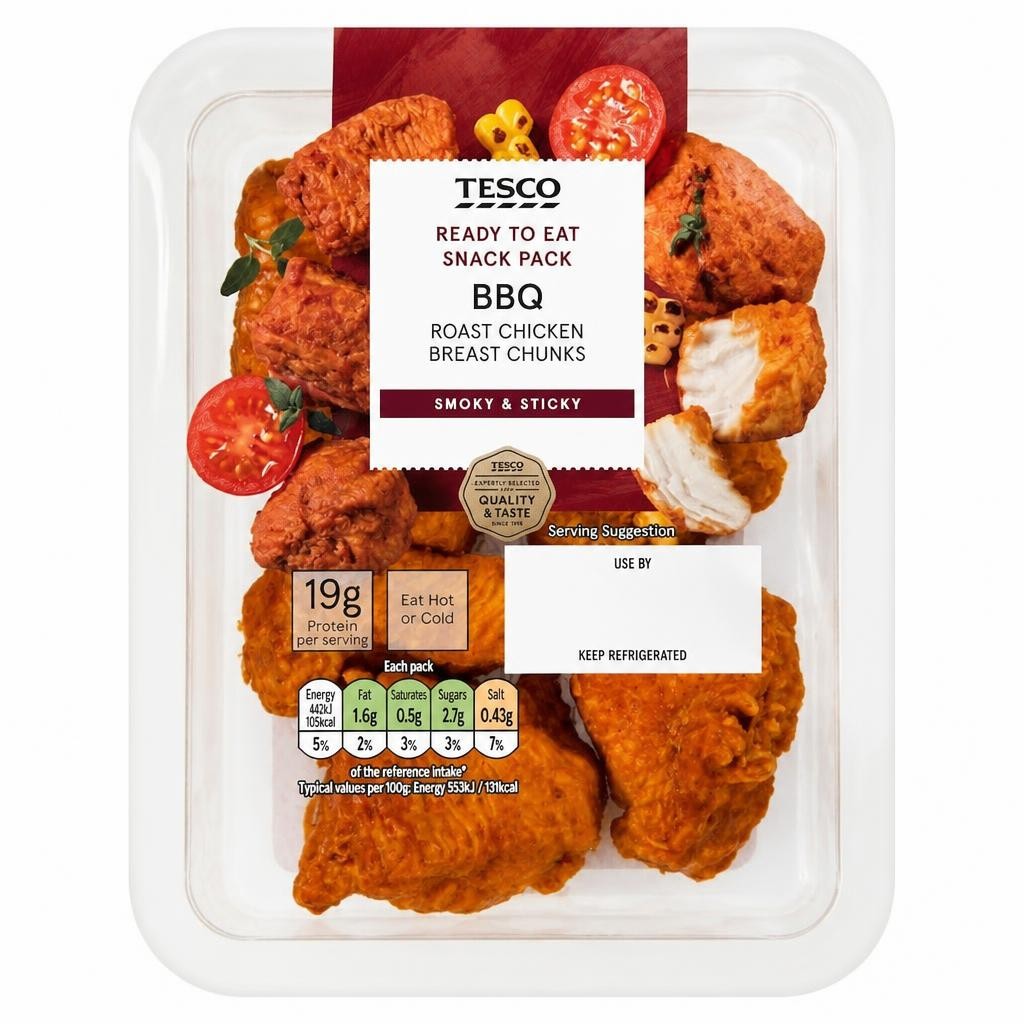 Tesco BBQ Roast Chicken Breast Chunks 80g