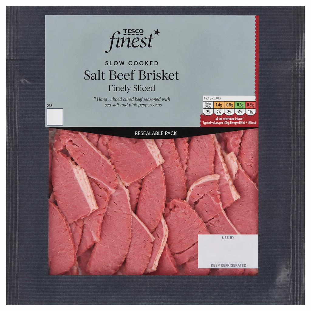 Tesco Finest Salt Beef Brisket 90g