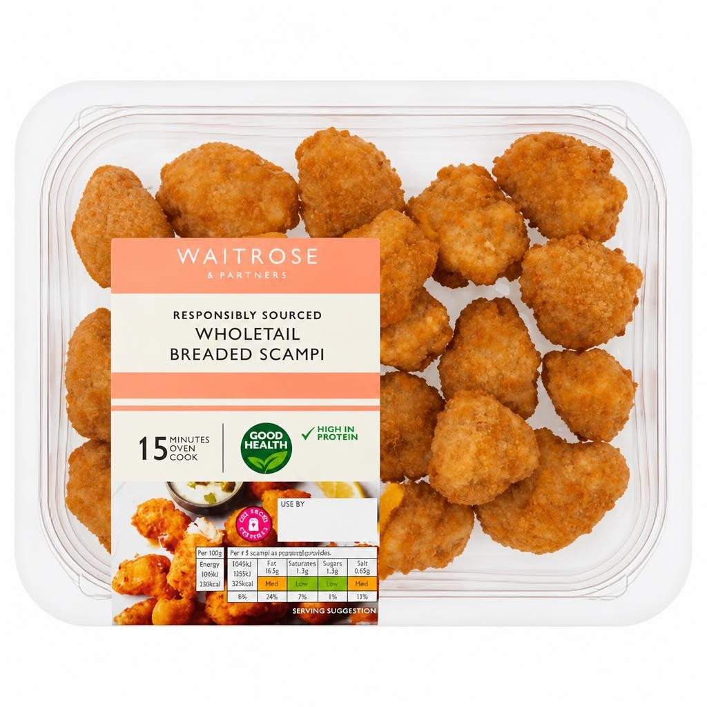 Waitrose Wholetail Breaded Scampi
