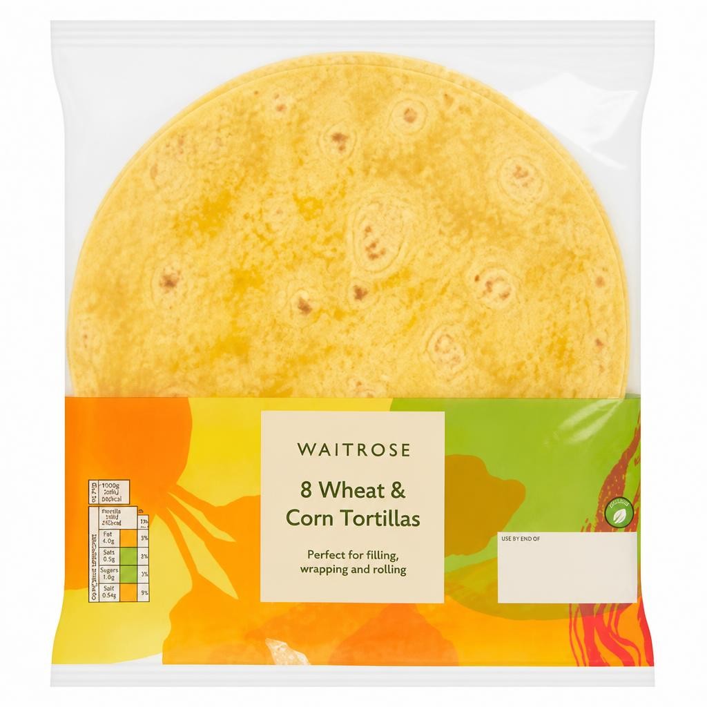 Waitrose 8 Wheat & Corn Tortillas