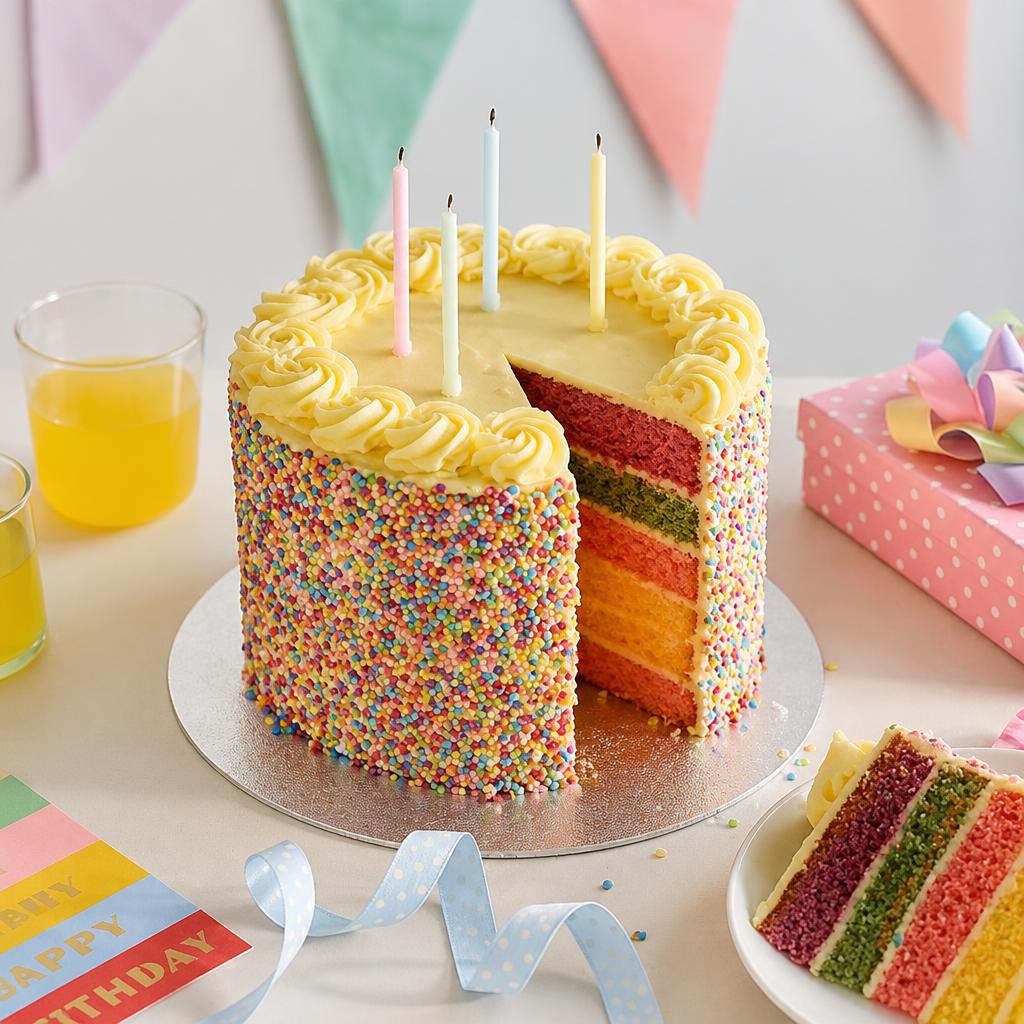 Waitrose Rainbow Celebration Cake