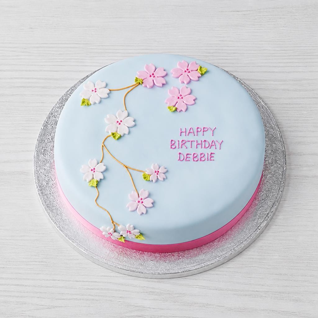 Floral Cherry Blossom Cake