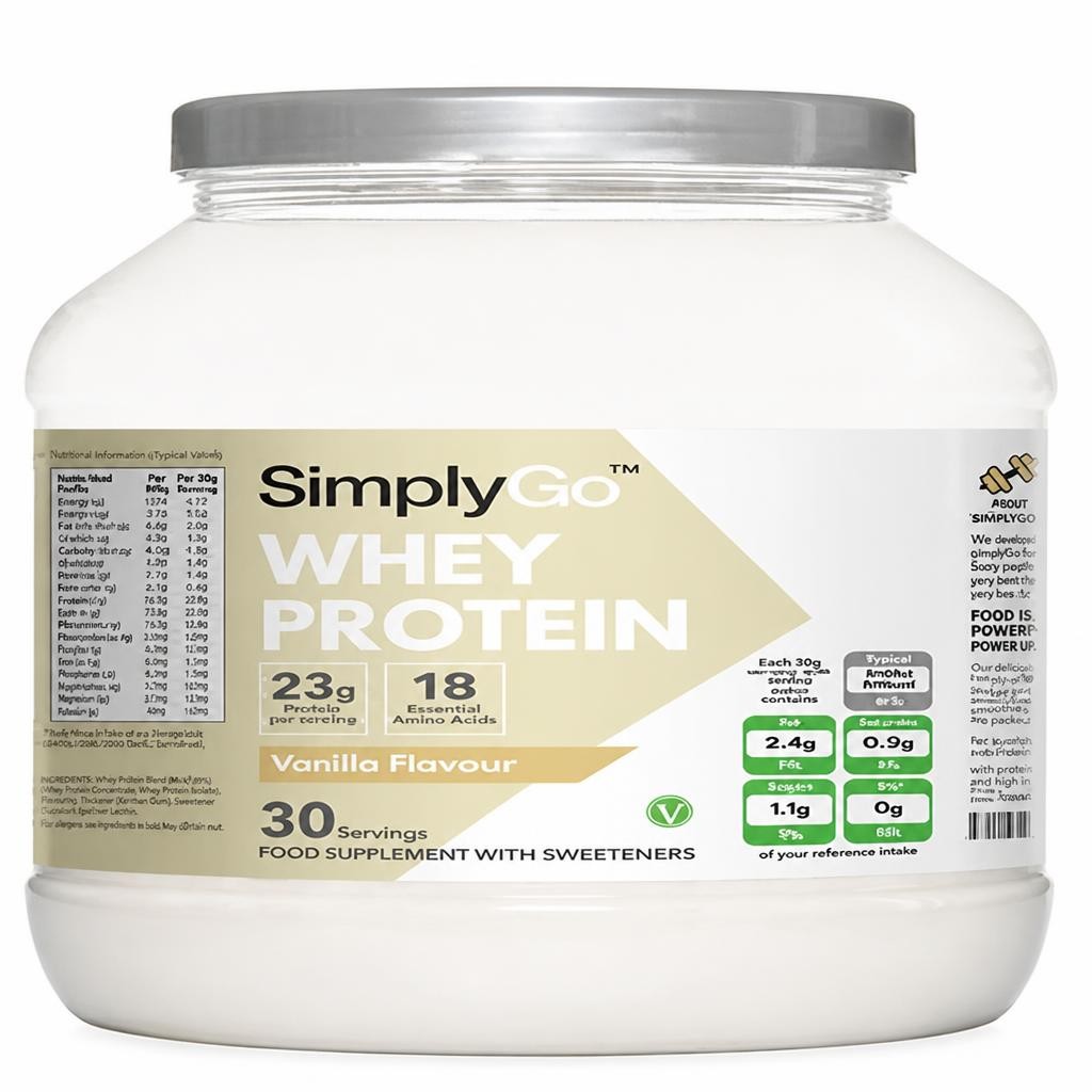 Vanilla Whey Protein Powder - 900g - 30 Servings