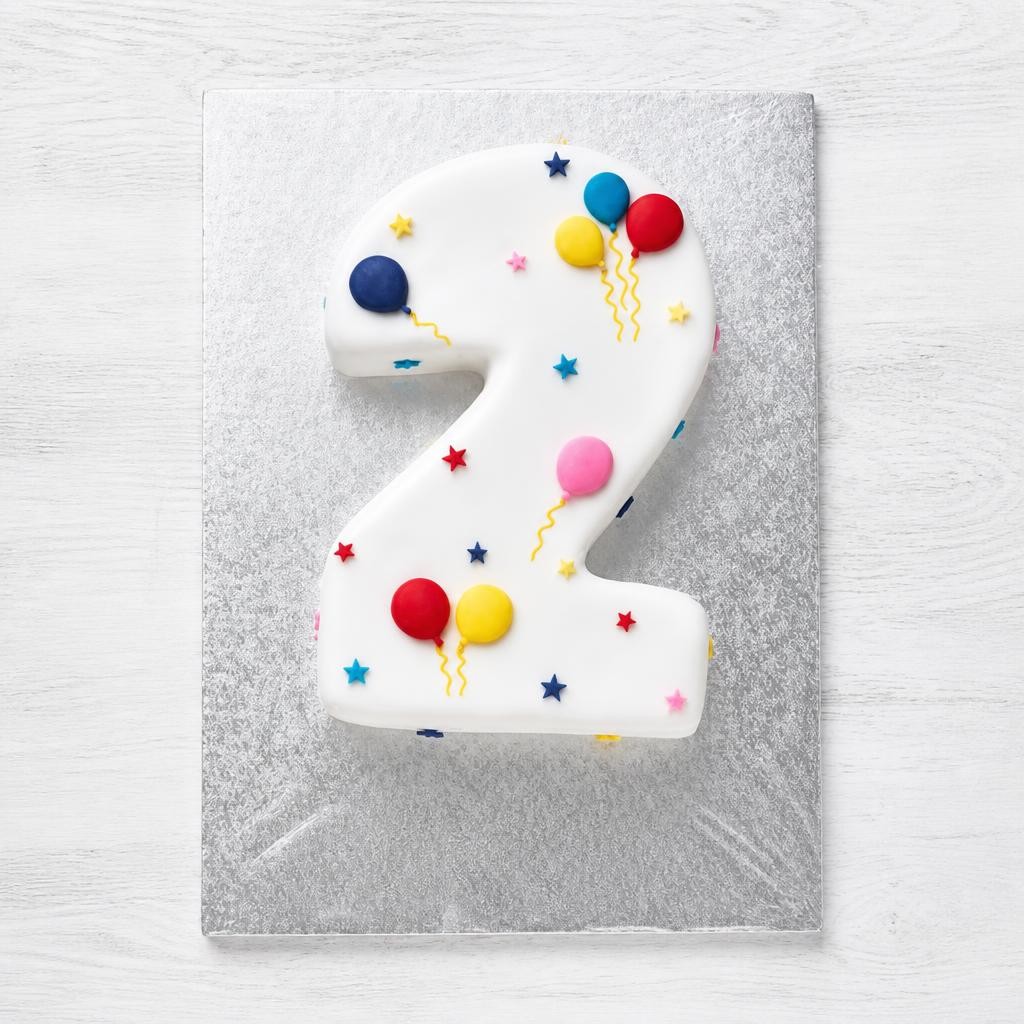 2nd Birthday Balloon & Stars Cake