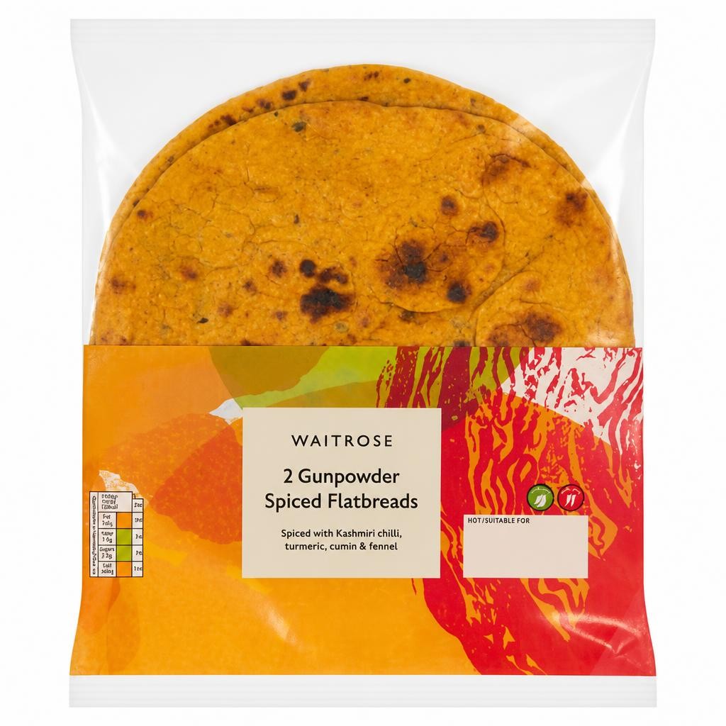 Waitrose 2 Gunpowder Spiced Flatbreads