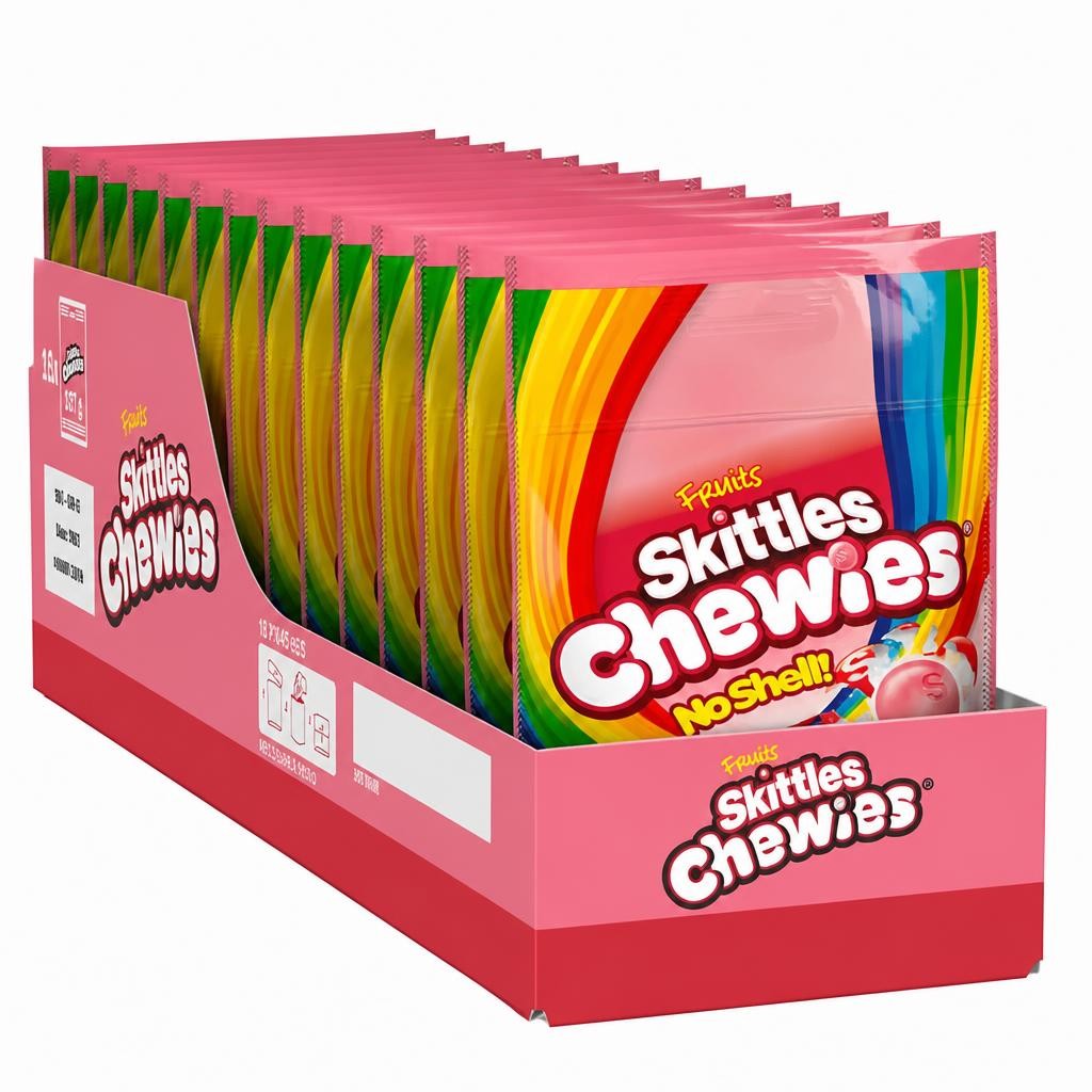 Skittles Chewies, Fruits Sweets, 137g x 16 Units