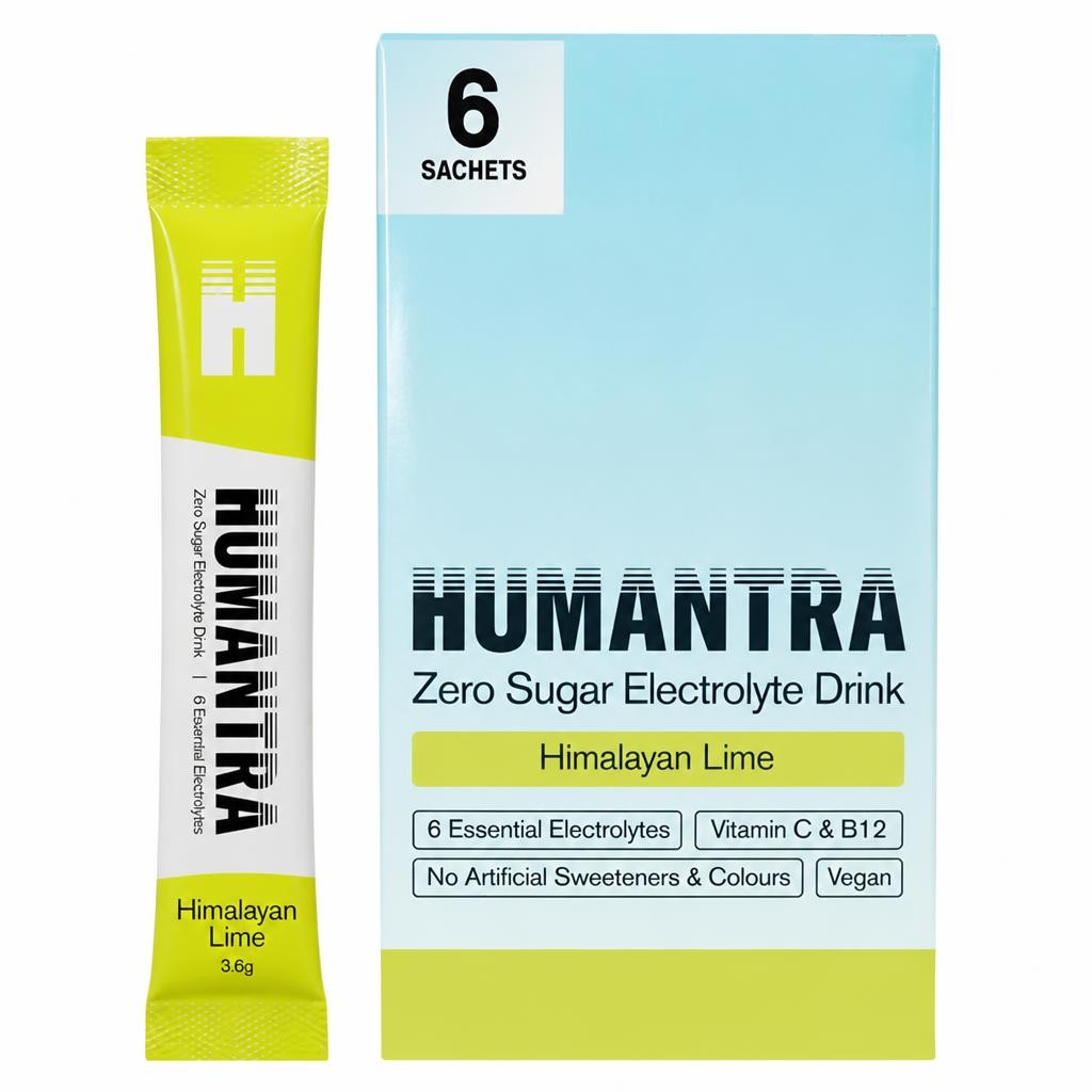 Humantra 6 x 3.6g Himalayan Lime Zero Sugar Electrolyte Drink Sachets