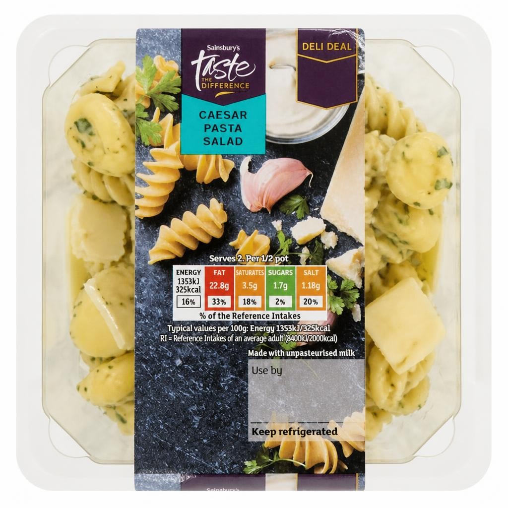 Sainsbury's Taste the Difference Caesar Pasta Salad 200g