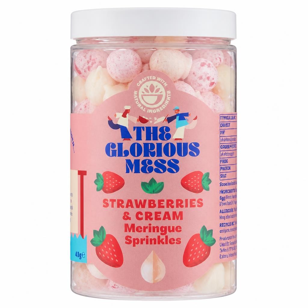 The Glorious Mess Strawberries & Cream Meringue Sprinkles