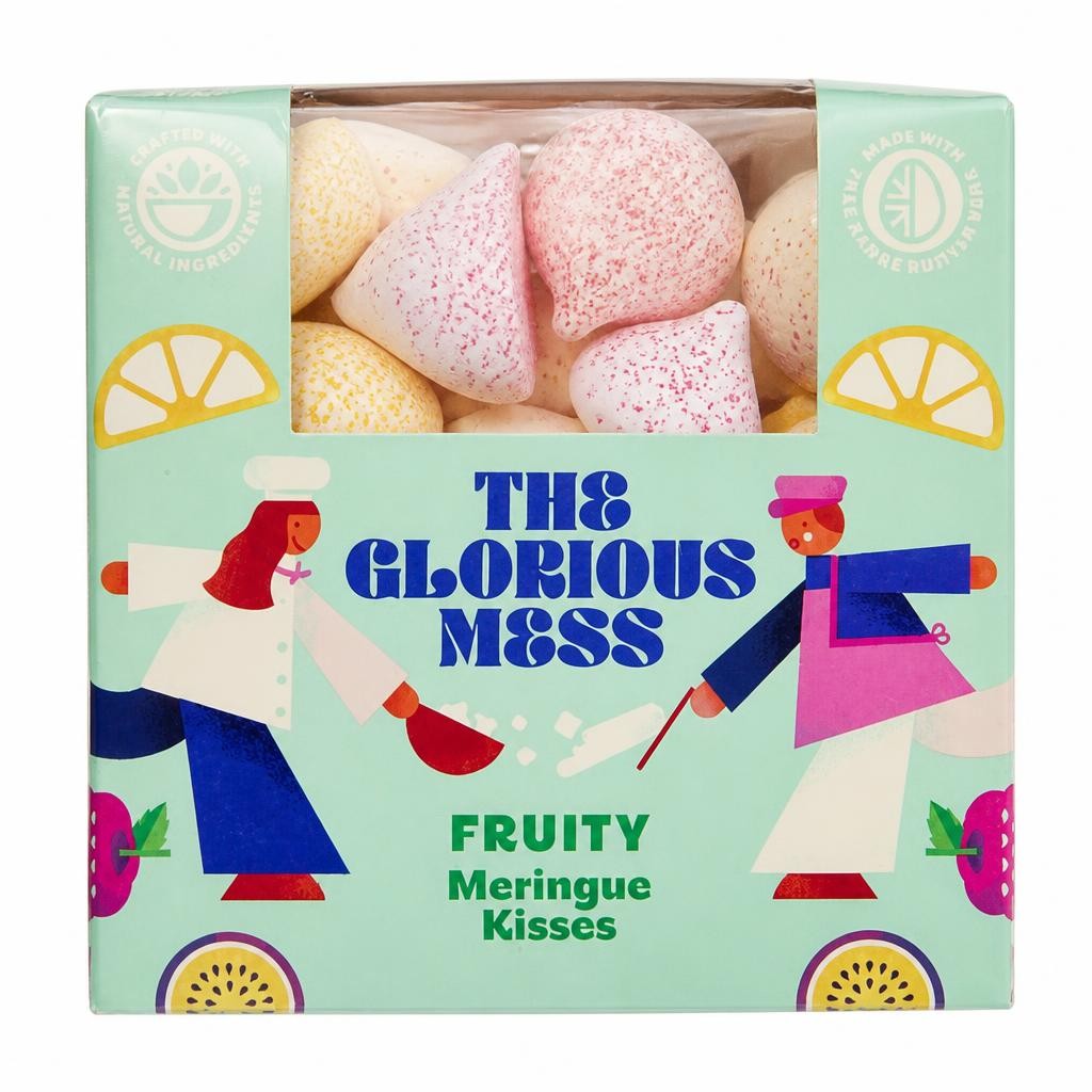 The Glorious Mess Fruity Meringue Kisses
