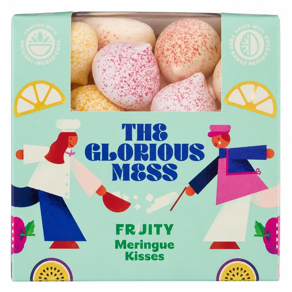The Glorious Mess Fruity Meringue Kisses