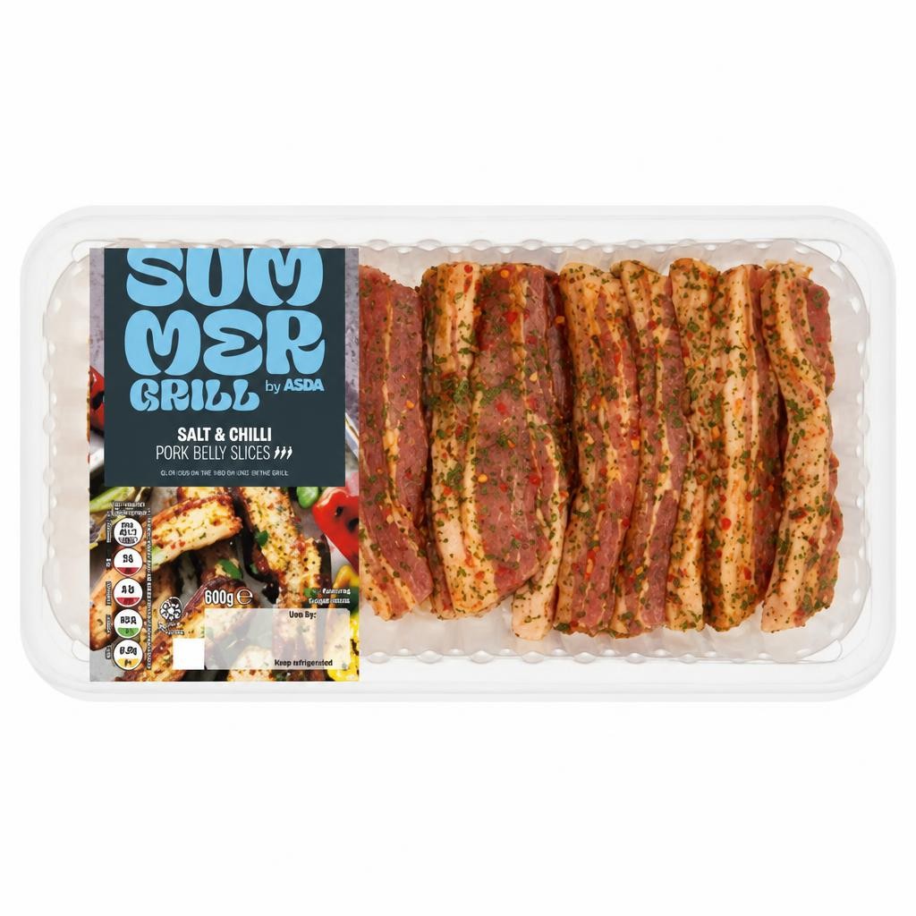 ASDA Spicy Salt & Chilli Pork Belly Slices 800g