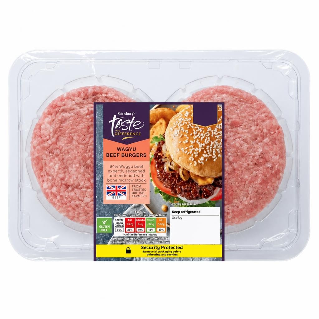 Sainsbury's Taste the Difference Wagyu Beef Burgers 340g
