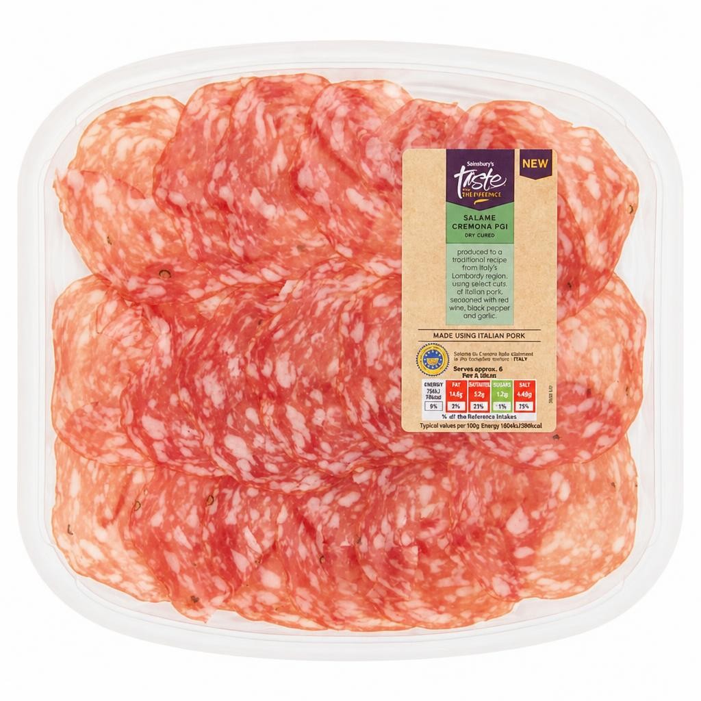 Sainsbury's 80g Salami Cremona, Taste the Difference