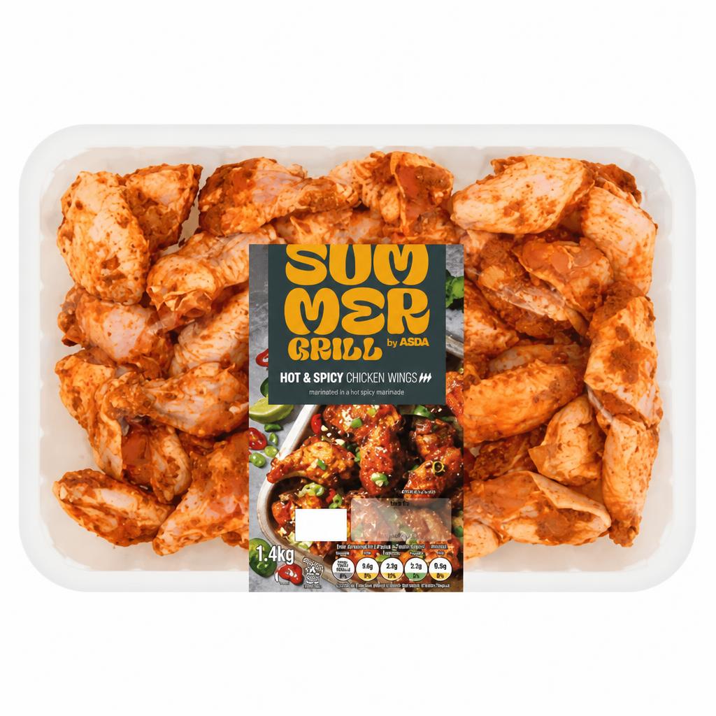 ASDA Summer Grill by  Hot & Spicy Chicken Wings 1.4kg