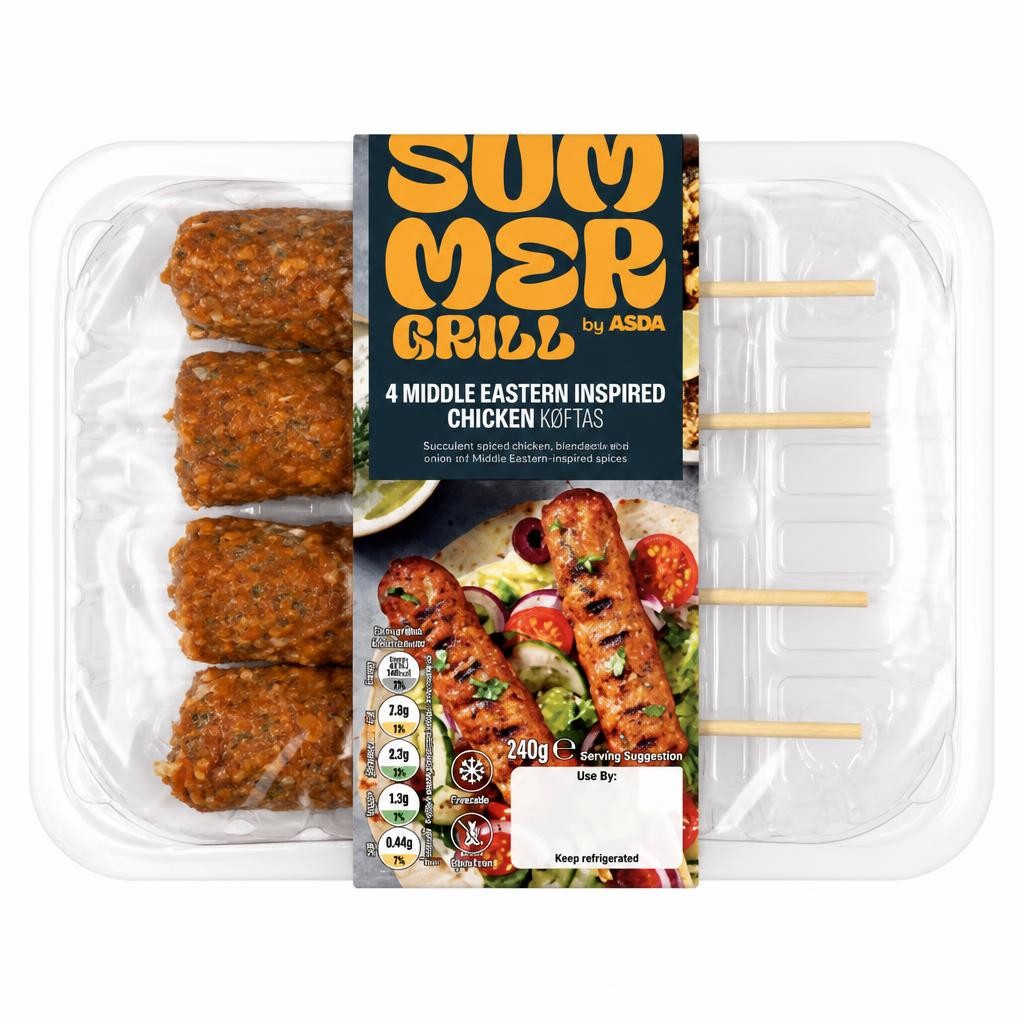 SUMMER GRILL by ASDA Summer Grill by  4 Middle Eastern Inspired Chicken Koftas 240g