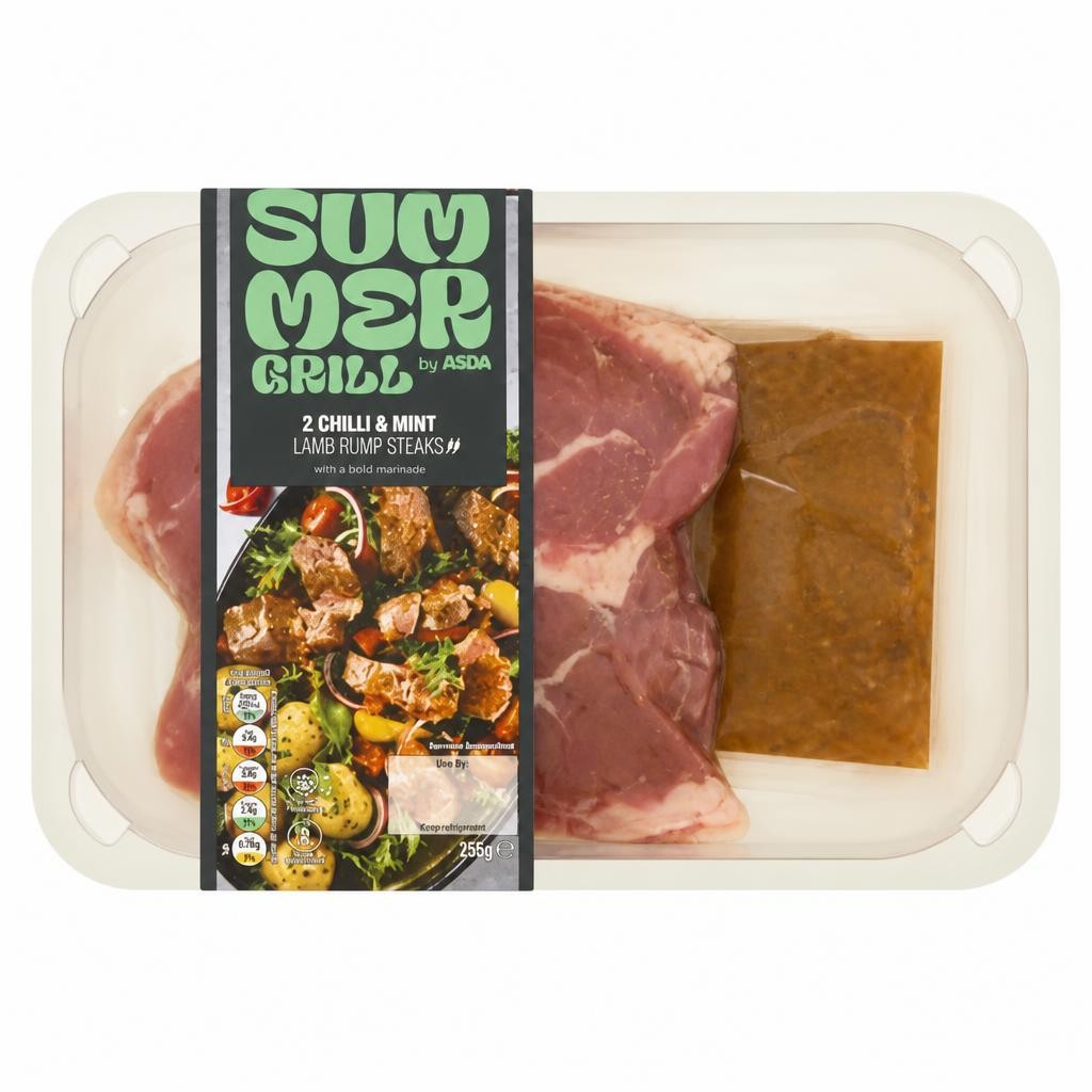 Summer Grill by ASDA 2 Chilli & Mint Lamb Rump Steaks 350g