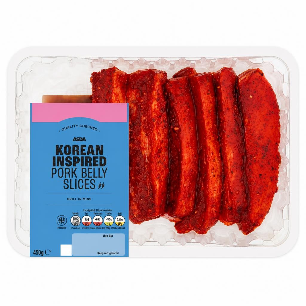 ASDA Korean Inspired Pork Belly Slices 450g