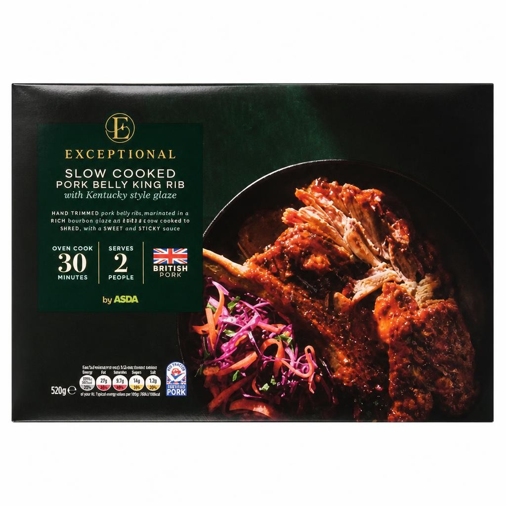 Exceptional by ASDA Slow Cooked Pork Belly King Rib with Kentucky Style Glaze 528g