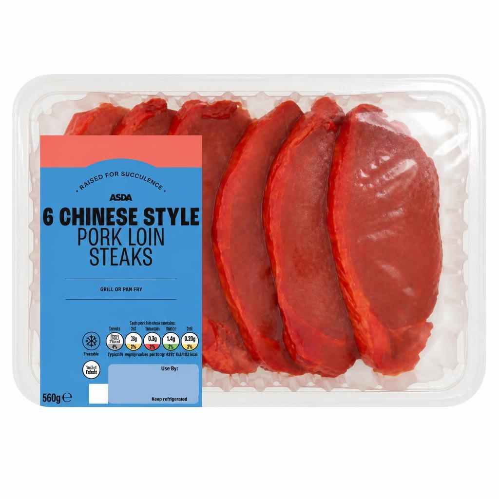 ASDA 6 Chinese Style Pork Loin Steaks 660g