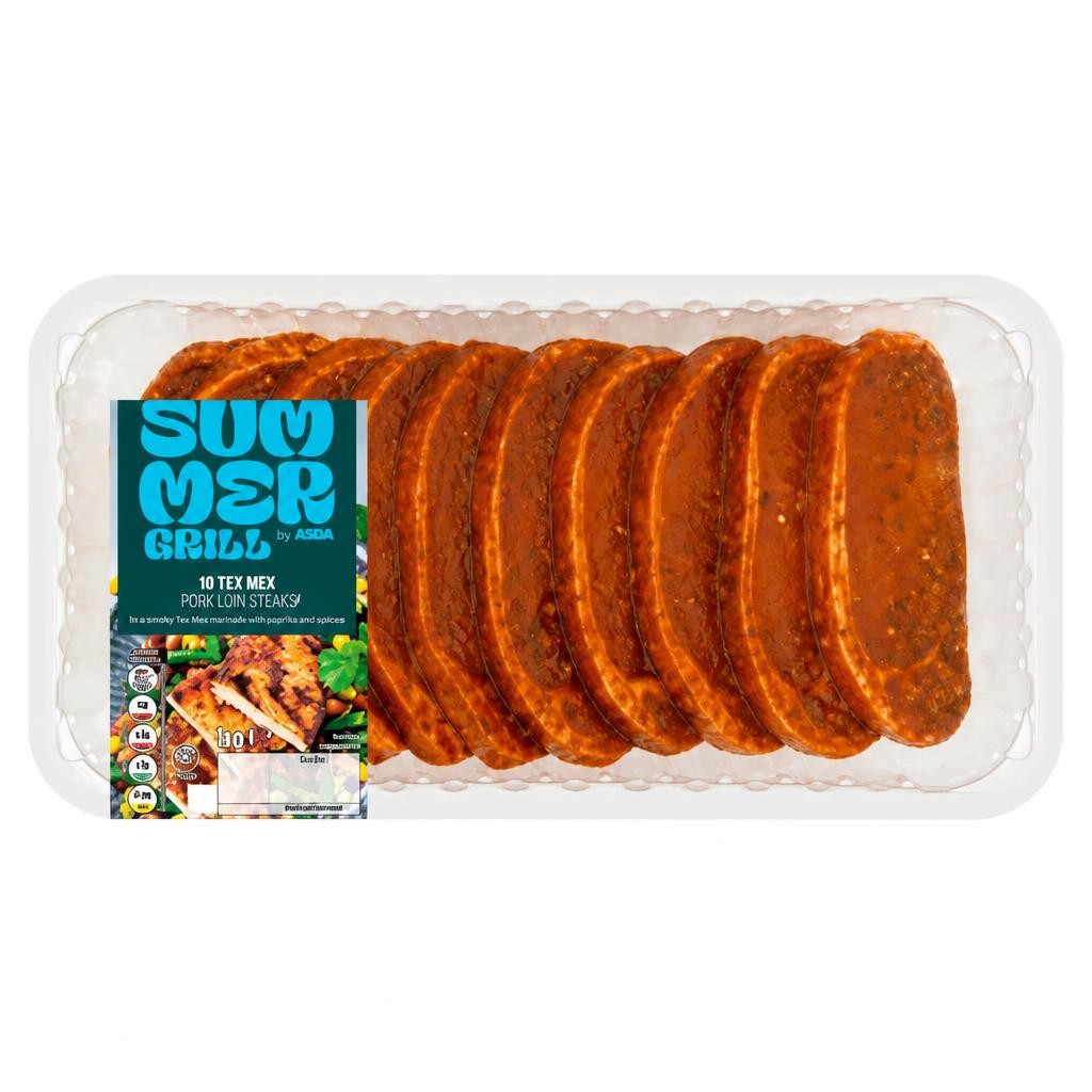 Summer Grill by ASDA 10 Tex Mex Pork Loin Steaks 1kg