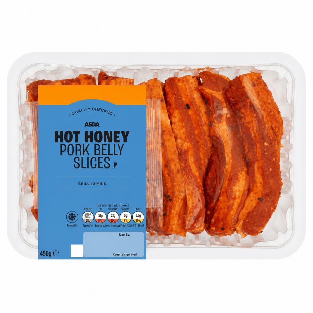 Summer Grill by ASDA Hot Honey Pork Belly Slices 450g