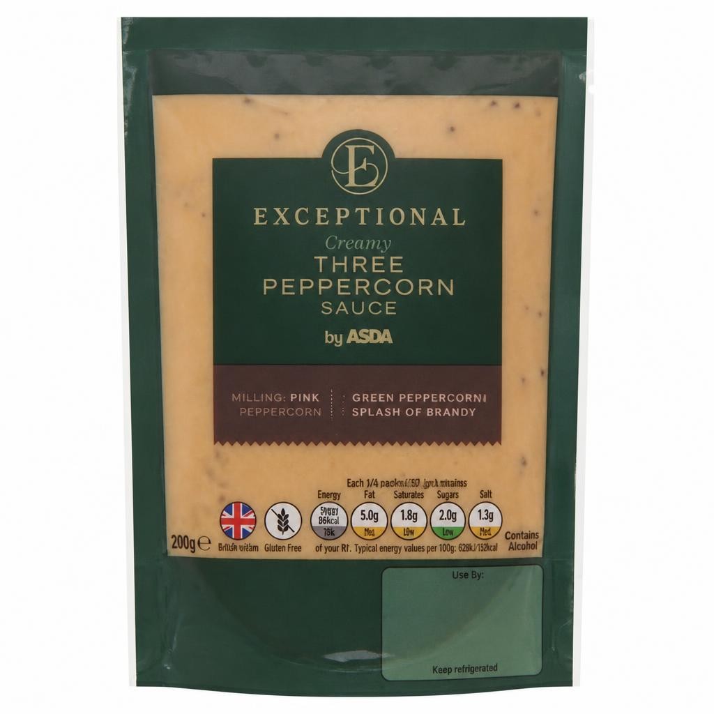 Exceptional By ASDA Creamy Three Peppercorn Sauce 180g