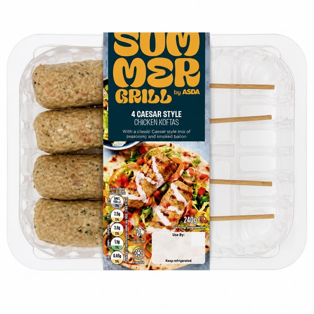 Summer Grill by ASDA 4 Caesar Style Chicken Koftas 240g