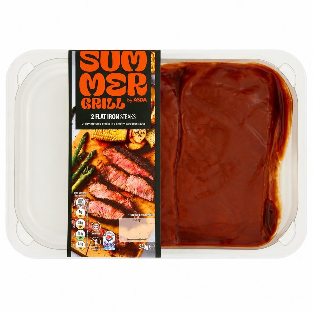 Summer Grill by ASDA 2 Flat Iron Steaks 370g