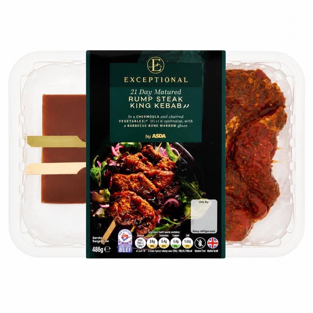 Exceptional by ASDA Rump Steak King Kebab 476g