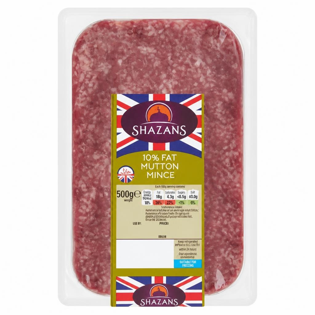 Shazans 10% Fat Mutton Mince 500g