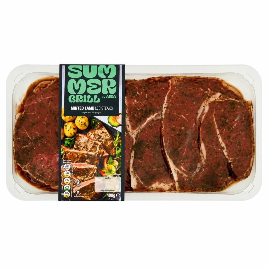 Summer Grill by ASDA Minted Lamb Leg Steaks 600g