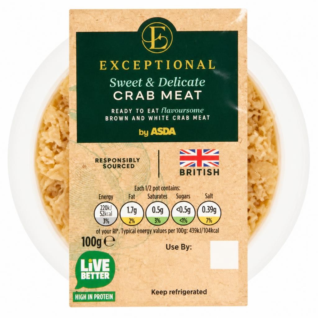 Exceptional by ASDA Sweet & Delicate Crab Meat 100g