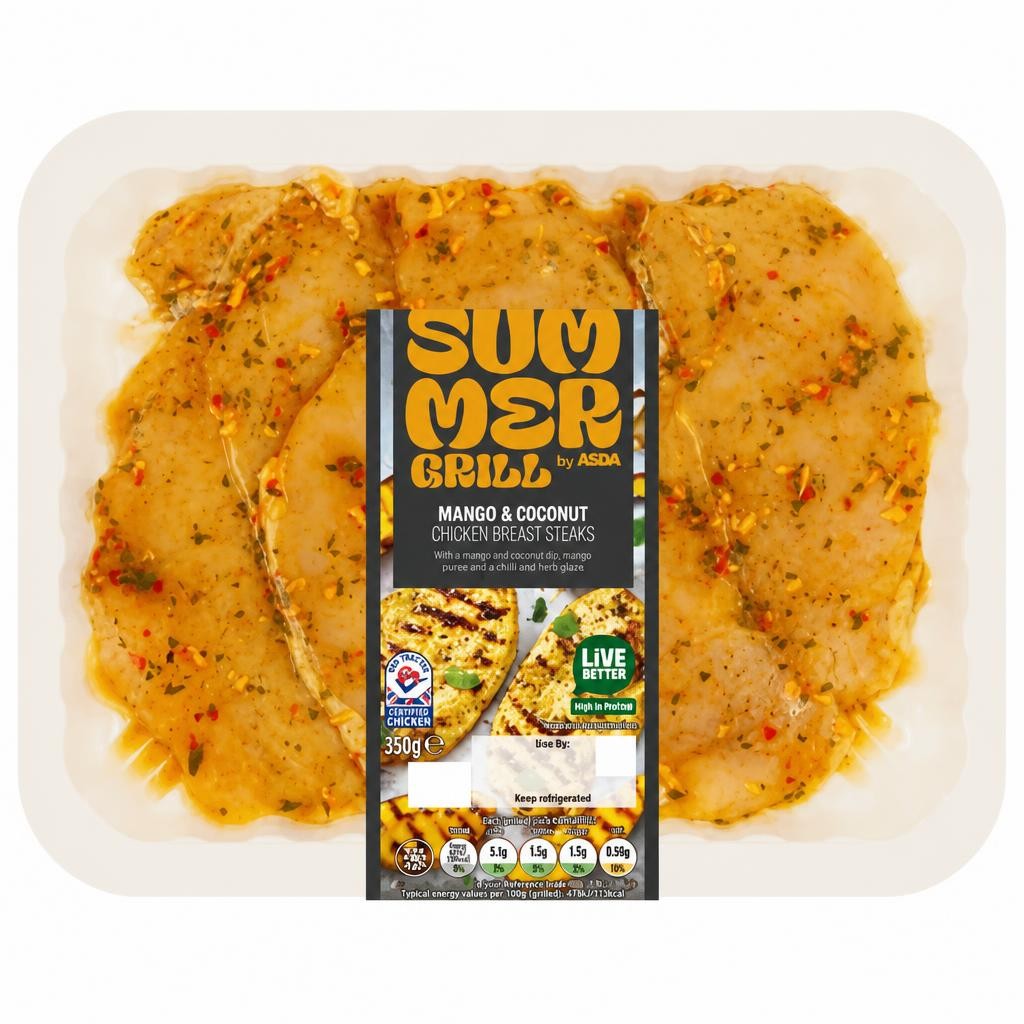 Summer Grill by ASDA Summer Grill by  Mango & Coconut Chicken Breast Steaks 330g