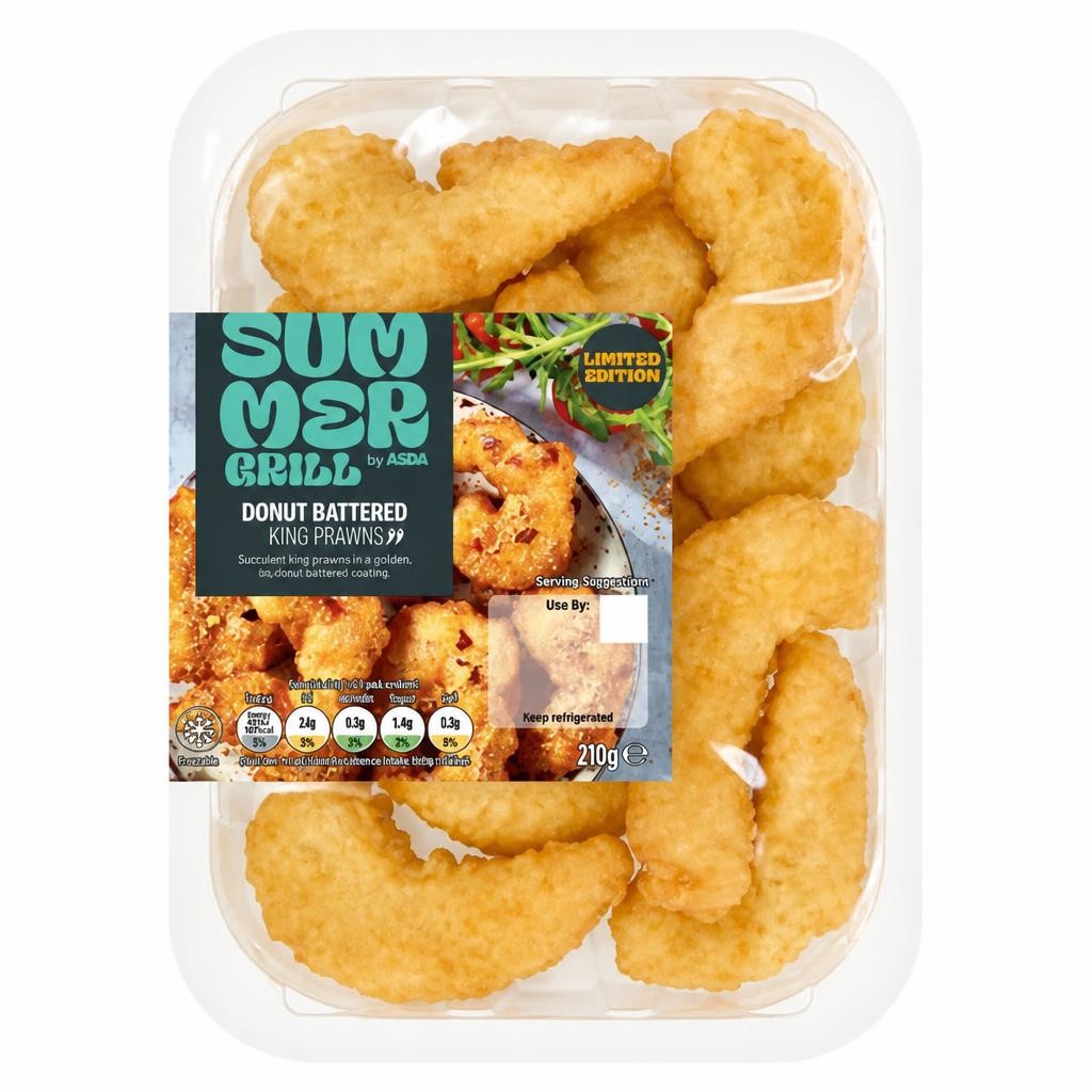 Summer Grill by ASDA Limited Edition Donut Battered King Prawns 210g