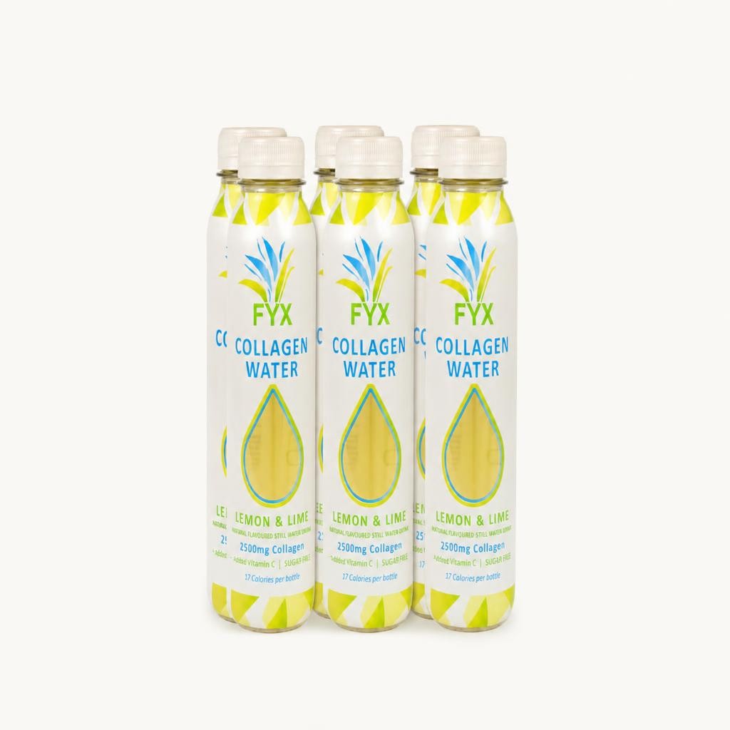 FYX Collagen Water - Lemon & Lime Case - 6 bottles | Yellow | Light green | One Size | Lemon & Lime | 6
