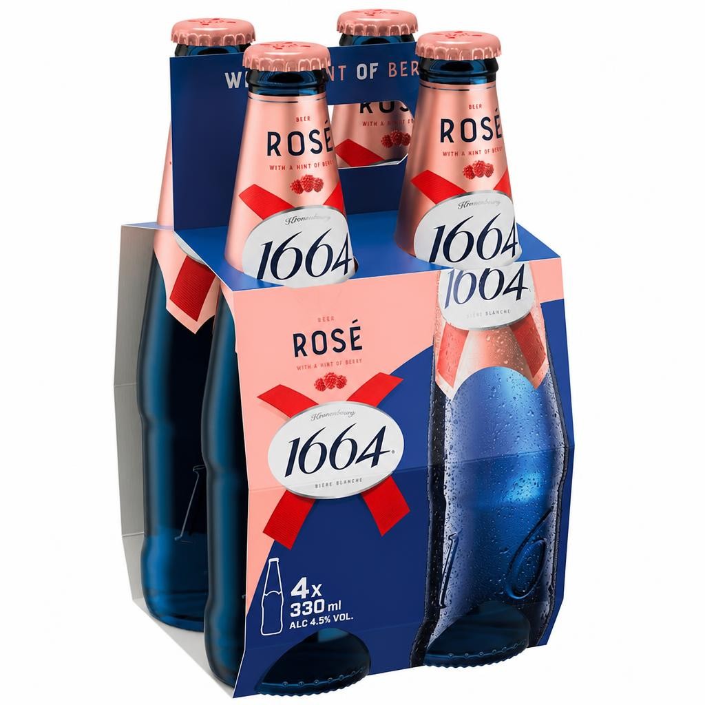 1664 Blanc Rose Premium Beer Bottle 4x330ml