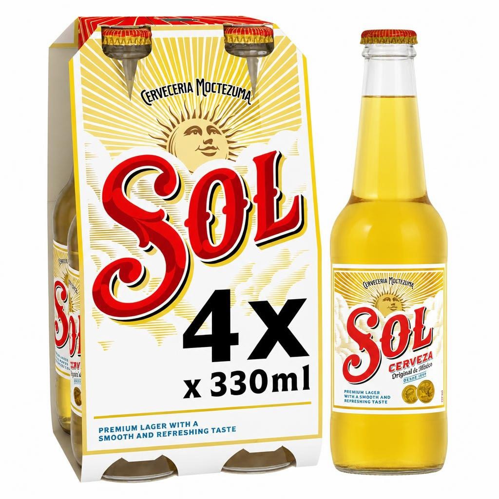 Sol Cerveza Original de Mexico 4x330ml