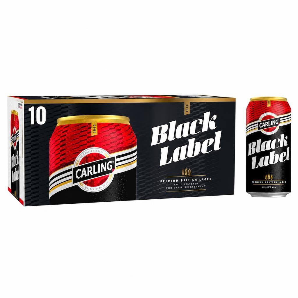 Carling Black Label Premium British Lager 10 x 440ml