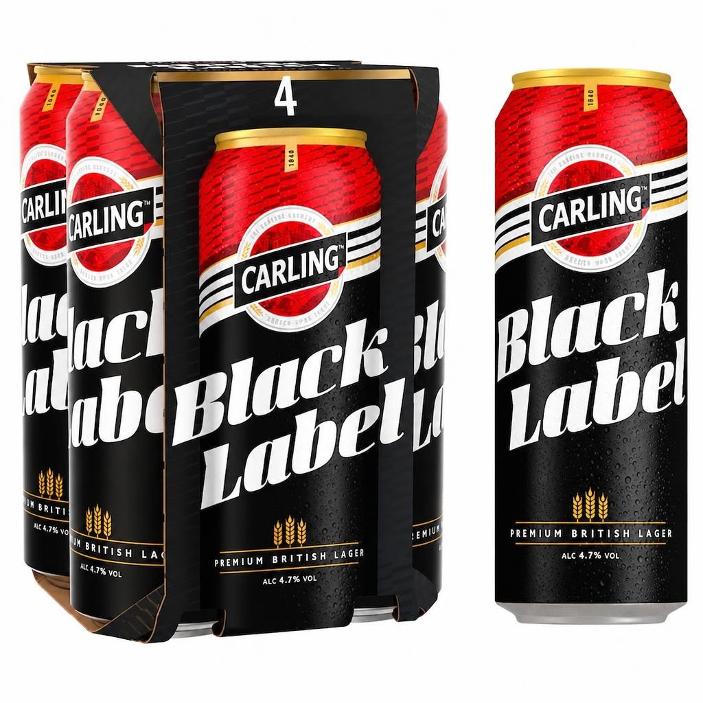 Carling Black Label Premium Lager British 4x568ml