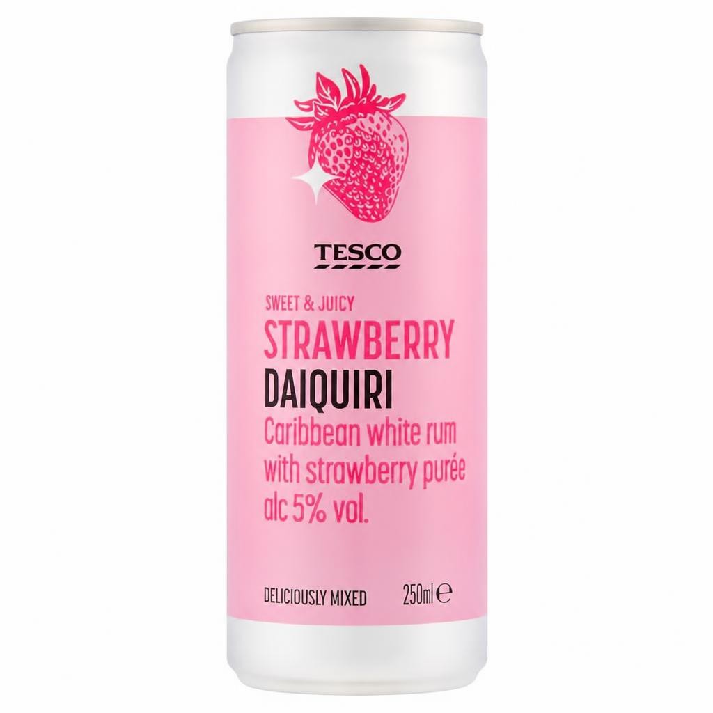 Tesco Strawberry Daiquiri Caribbean White Rum 250ml