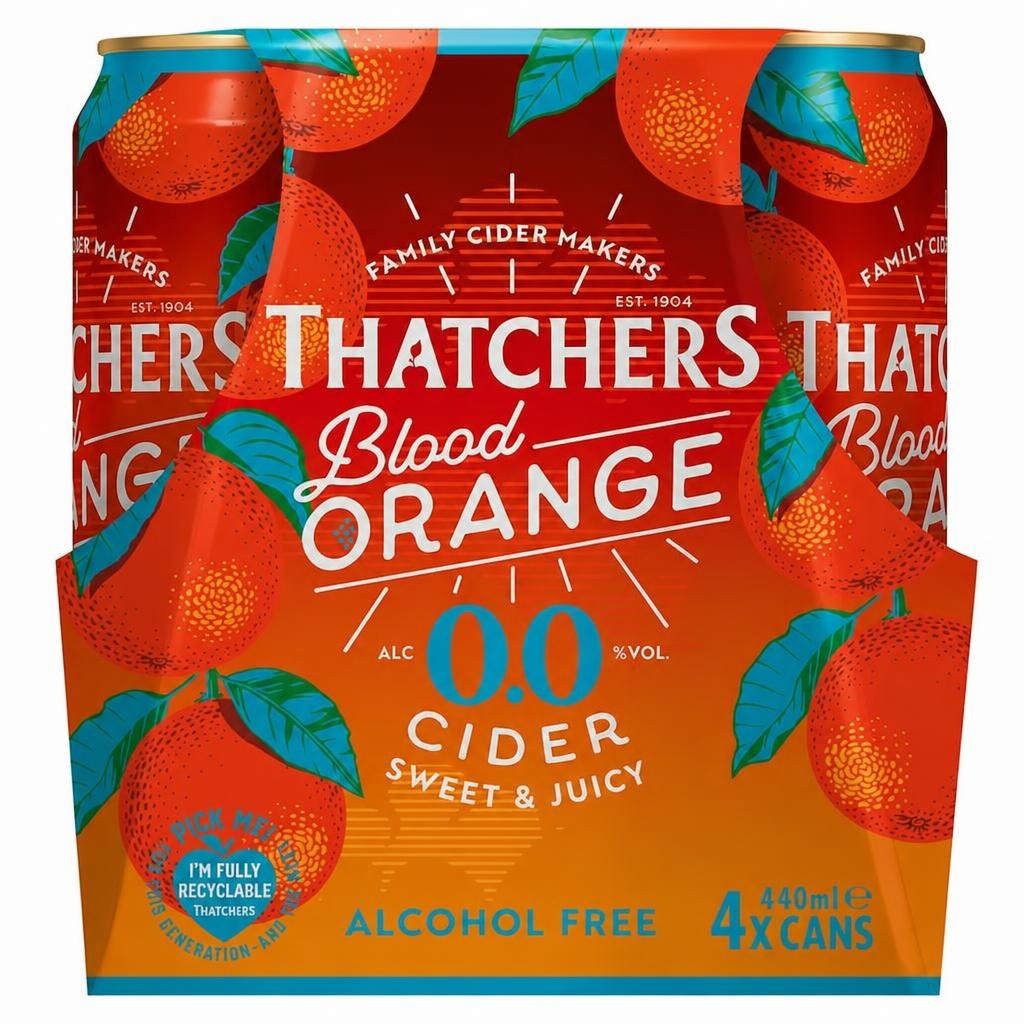 Thatchers Blood Orange Zero Sweet and Juicy 4x440ml