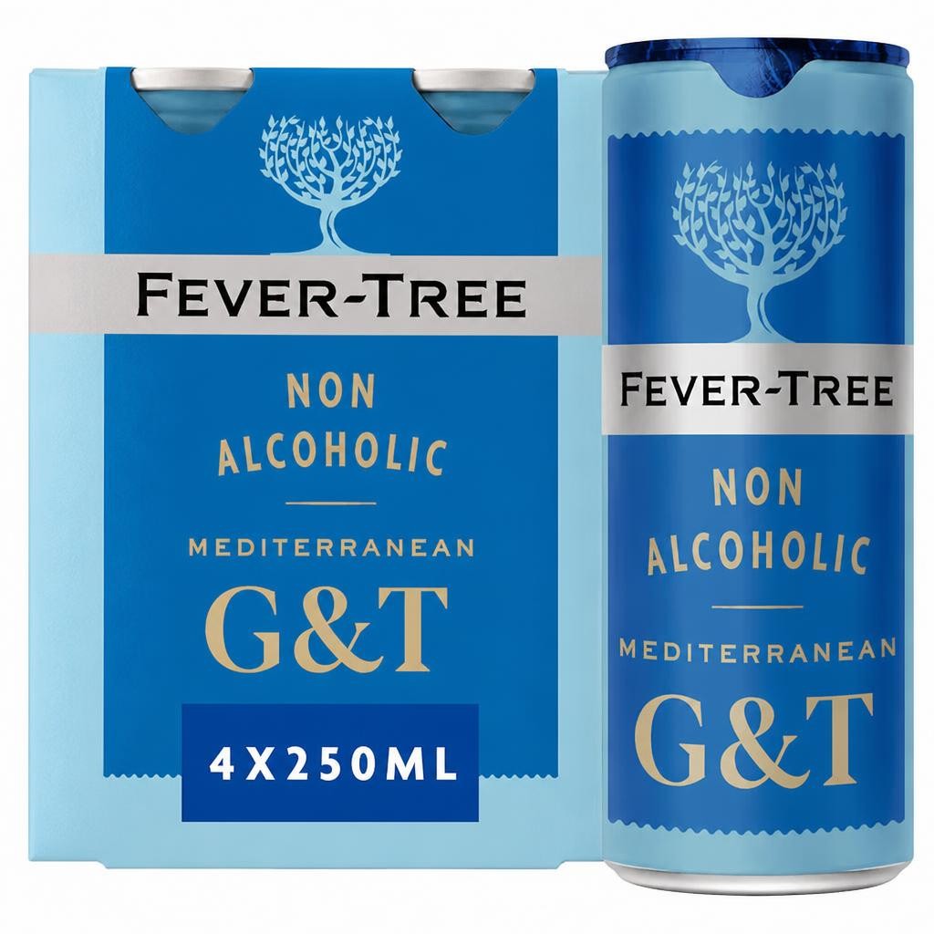Fever-Tree Non-Alcoholic Mediterranean Gin & Tonic 4x250ml
