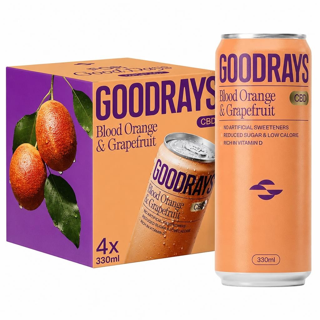 GOODRAYS CBD Drinks Orange & Grapefruit