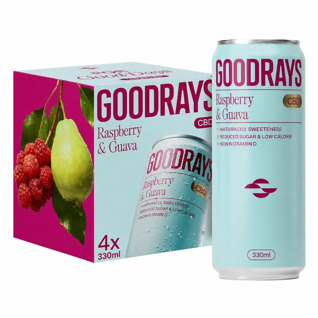GOODRAYS CBD Drinks Rasp & Guava